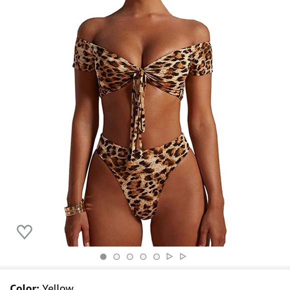 Leopard print 2 piece swimsuit. - Picture 7 of 7